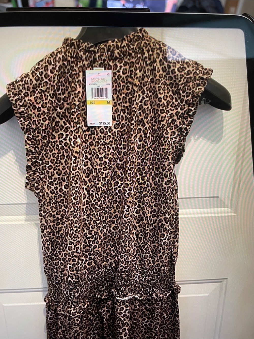 MICHAEL KORS Leopard Print  Long Dress— Brown/Black